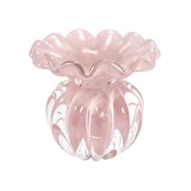 Vaso Em Murano Trouxinha Battlo Jade Rosa PP Vaso Em Murano Trouxinha Battlo Jade Rosa PP