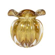 Vaso Em Murano Trouxinha Torcello Âmbar PP Cristais Labone Vaso Em Murano Trouxinha Torcello Âmbar PP Cristais Labone