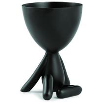 Vaso em Poliresina Preto.- Mart Vaso em Poliresina Preto.- Mart