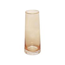 Vaso Em Vidro Com Fio De Ouro Liz âmbar 9x22cm Wolff Vaso Em Vidro Com Fio De Ouro Liz âmbar 9x22cm Wolff
