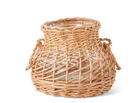 Vaso em Vidro e Fibra Natural -Mart Vaso em Vidro e Fibra Natural -Mart