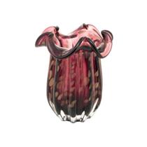 Vaso Em Vidro Flat Italy Púrpura E Rose 18x21cm Vaso Em Vidro Flat Italy Púrpura E Rose 18x21cm