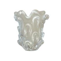 Vaso em Vidro Murano Pérola 18x18cm São Marcos