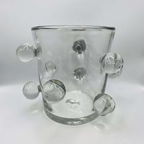 Vaso em Vidro Transparente com Esferas Estilo Murano 24x21x30cm Vaso em Vidro Transparente com Esferas Estilo Murano 24x21x30cm
