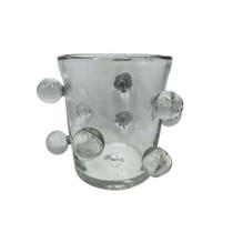 Vaso em Vidro Transparente com Esferas Estilo Murano BTC Vaso em Vidro Transparente com Esferas Estilo Murano BTC