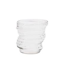 Vaso em vidro transparente organico 16cmx 15cm