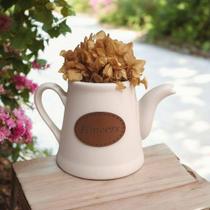 Vaso Enfeite Decorativo Bule Pequeno Cor Ninho de Ceramica - Decore Casa