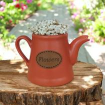 Vaso Enfeite Decorativo Bule Pequeno Ferrugem de Ceramica - Decore Casa