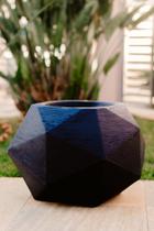Vaso Esfera Diamante 3D Polietileno Planta Flor G - Arte Decore