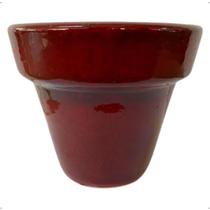Vaso Esmaltado Pote Pequeno Tijolinho Marsala A: 7cm L: 9cm