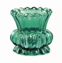 Vaso Esmeralda em vidro 10x8,5cm-Decorativo - MART