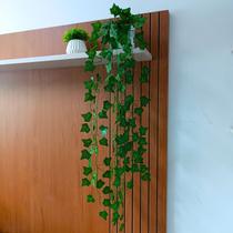 Vaso Espelhado 10x10 c/ Musgo Natural e Pendentes de Hera 2m