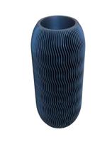Vaso espiral grande preto 3D - 23 cm