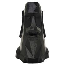 Vaso Estátua Moai Preto Escultura 20 Cm Ilha Da Páscoa Decoração 3D