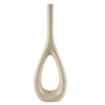 Vaso Estilizado de Alta Estatura (33cm): O Protagonista da sua Mesa ou Aparador COR:AREIA