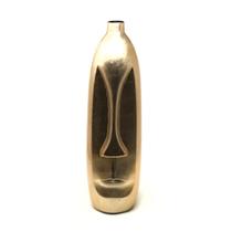 Vaso face decorativo escultura Rosto cerâmica altíssima qualidade dourado decoração 51cm