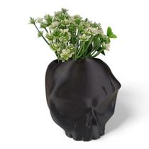 Vaso Flor Artificial Caveira Halloween Decoração Porta Bala