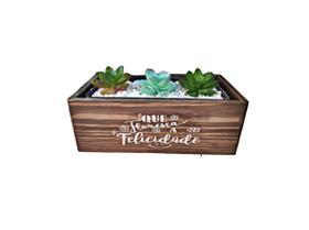 Vaso Flor Floreira Frases Retangular Com Floreira Plastica