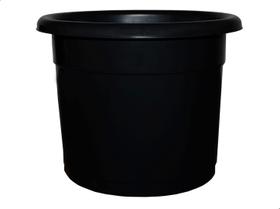 Vaso flor Premium Cachepot Plantas Plastico N36 - Preto