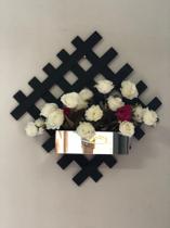 vaso floreira com espelho