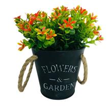 Vaso Garden Flowers com Eucalipto com Florzinha