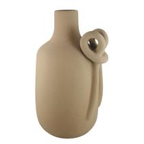 Vaso garrafa ceramica marrom rustico laco voluta i 32cm Vaso garrafa ceramica marrom rustico laco voluta i 32cm