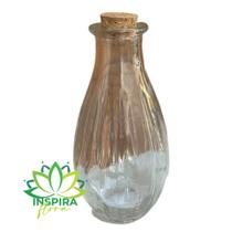 Vaso Garrafa De Vidro C/tampa Cortiça Rolha Importado Floral