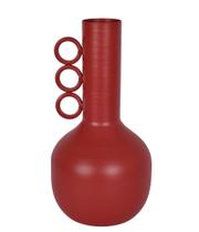 Vaso garrafa decorativo em metal marron 22cm