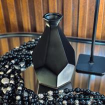 Vaso Garrafa Geométrico G Black Cerâmica Fosco Elegante Vaso Garrafa Geométrico G Black Cerâmica Fosco Elegante