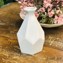 Vaso Garrafa Geométrico G Off White Liso Cerâmica Fosco Elegante Vaso Garrafa Geométrico G Off White Liso Cerâmica Fosco Elegante