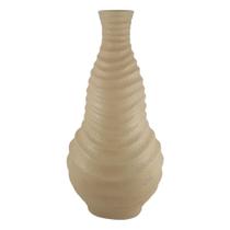 VASO GARRAFA ONDULADA BEGE ESCURO RUSTICO 39cm VASO GARRAFA ONDULADA BEGE ESCURO RUSTICO 39cm