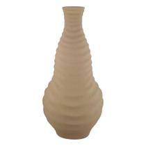 VASO GARRAFA ONDULADA MARROM RUSTICO 39,5cm