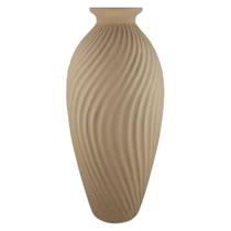 VASO GARRAFA ONDULADA MARROM RUSTICO 40cm