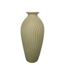 VASO GARRAFA ONDULADA VERDE OXIDO 34cm