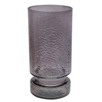 Vaso Geometria em vidro 19,50cm fumê -L Hermitage
