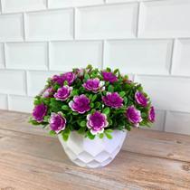 Vaso Geométrico Decorativo + 1 Arranjo de Flor Artificial - Melhores Ofertas