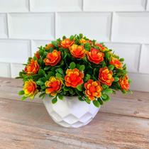 Vaso Geométrico Decorativo + 1 Arranjo de Flor Artificial