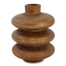 Vaso geometrico em madeira mart 23cm