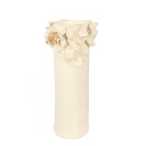 Vaso Giverny Por do Sol Gold em Porcelana Com Flores Aplicadas e Ouro G