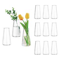 Vaso Glasseam Clear Flower para peças centrais, conjunto de 12 Vaso Glasseam Clear Flower para peças centrais, conjunto de 12