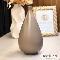 Vaso Gota Alongada P Licor de Cacau - Cerâmica Tons Terrosos Vaso Gota Alongada P Licor de Cacau - Cerâmica Tons Terrosos