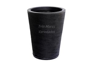 Vaso Grafiato Luxo Planta Casa Decoração Jardim Varanda N1-preto