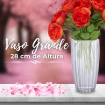 Vaso Grande Acrilico Transparente Decorativo Casa Festas Flores Arranjo