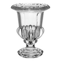 Vaso Grande de Vidro Transparente Base Hexagonal 26x21cm