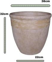 Vaso Grande Liso Bege para Plantas Decoração Sala Varanda Jardim Vaso Grande Liso Bege para Plantas Decoração Sala Varanda Jardim