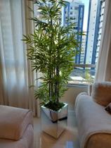 Vaso Grande Planta Espelho Prata Luxo