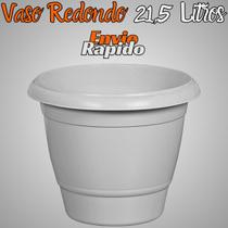 Vaso Grande Redondo Cores 21,5l Para Áreas Plantas Jardins