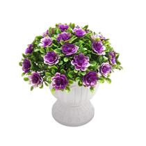 Vaso Grego Bucho Flores Lilás Artificial para Decoração Festas, Casamentos, Casa