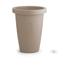 Vaso Grego Redondo Extra Grande 32L Plástico Resistente Decorativo Sem Prato Jardim Varanda Interno