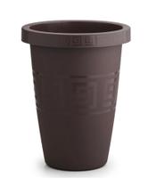 Vaso Grego Redondo Grande 21 Litros Plástico Café Plantas, Flores, Jardim